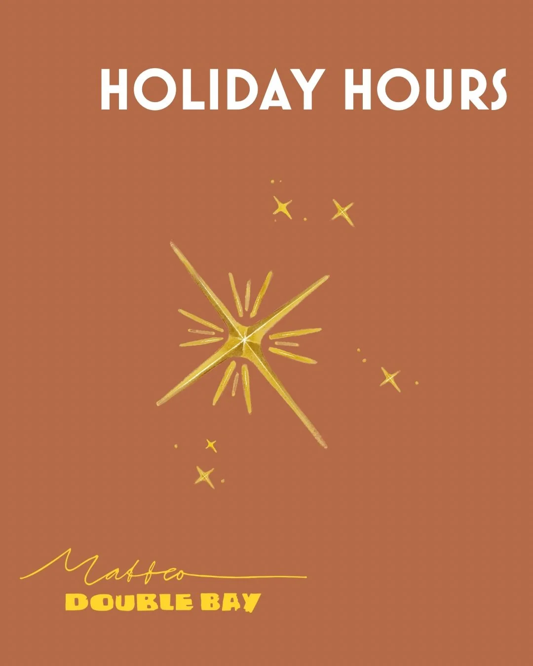 Consider this your holiday guide 🍾 Swipe for our Christmas opening hours and lock in your visits now. See you under the Double Bay sun all season long! #Matteo #Doublebay