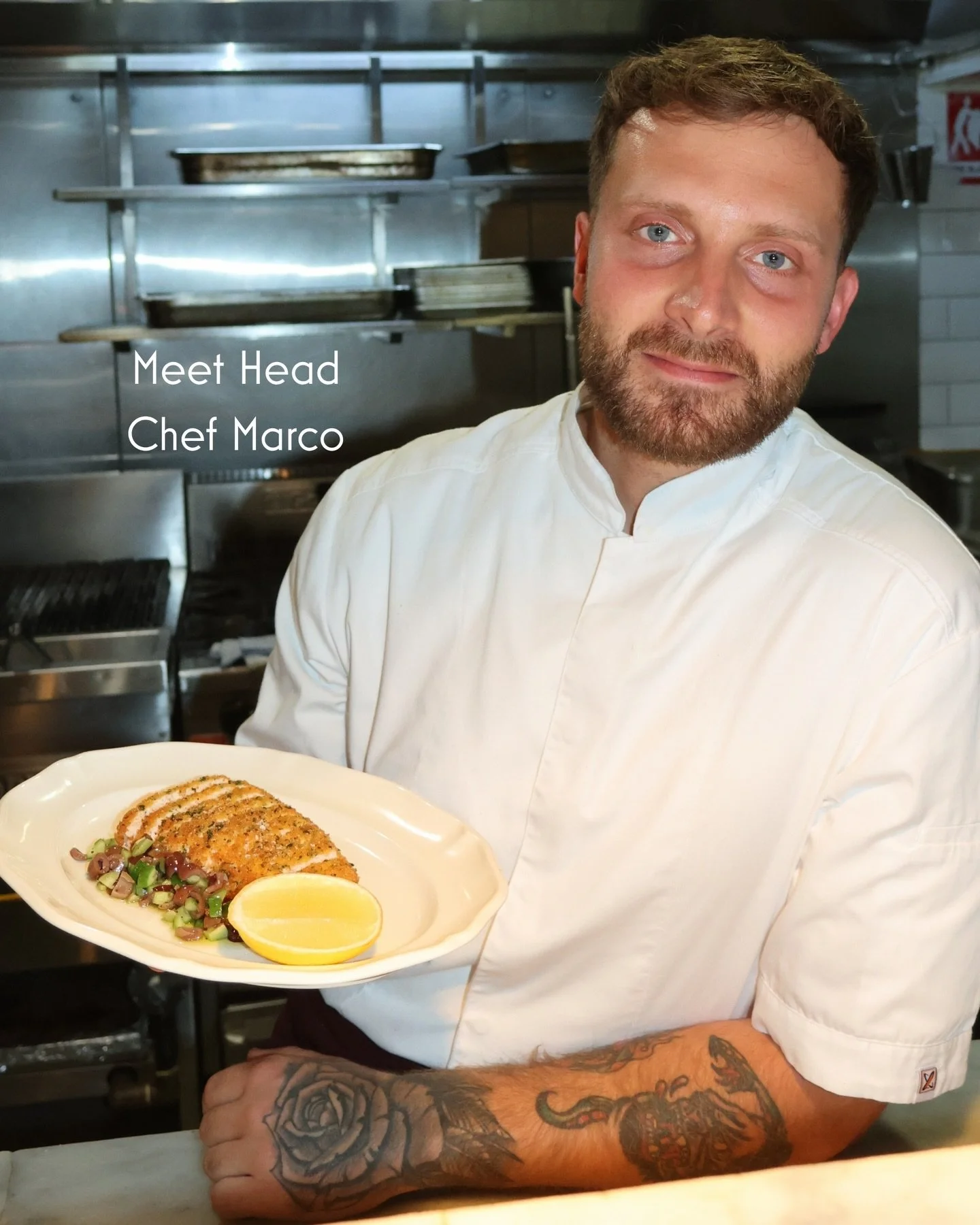 Meet our Head Chef Marco, originally from Vicenza, he&rsquo;s been cooking professionally for 16 years, bringing traditional Italian technique and serious attention to detail into every service. His favourite dish on the menu is the Swordfish Belly C