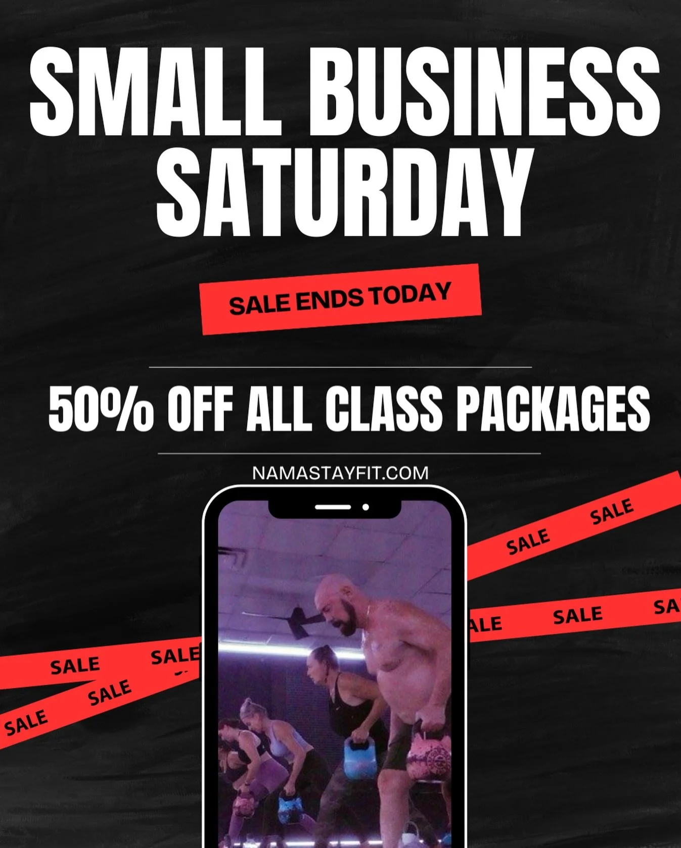 🔥 Small Business Saturday Savings 🔥
Today only our 5 and 10 class packages are 50% OFF! Sale ENDS TONIGHT.

✨ 10 Class Pack Normally $230 &rarr; $115 today
✨ 5 Class Pack Normally $120 &rarr; $60 today

Purchase in studio or online through Mindbody