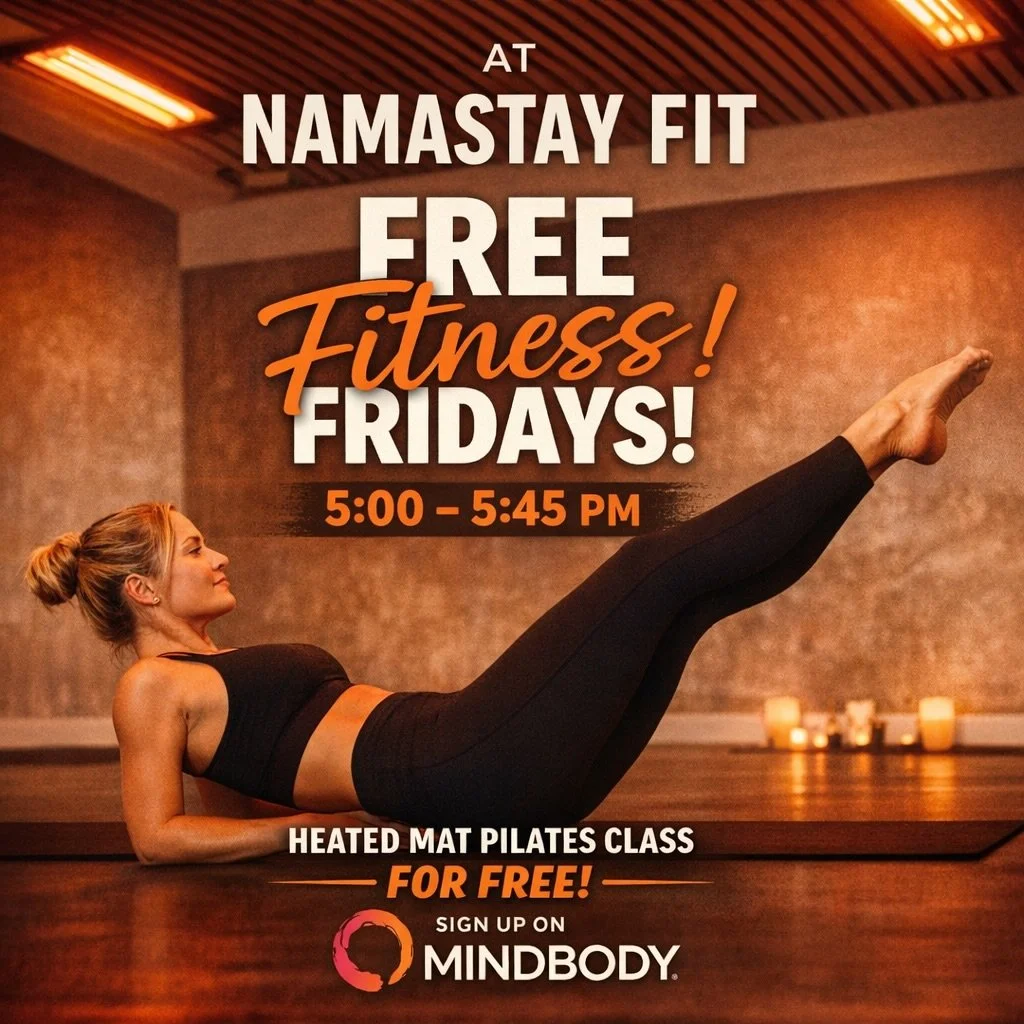 Because fitness should feel good and be accessible 🤍

Free Fitness Fridays are back at Namastay Fit with a heated mat Pilates flow designed to strengthen, sculpt, and sweat.

🕔 5:00&ndash;5:45 PM with @fit_yogini 
✨ FREE
📲 Sign up on Mindbody

Bri