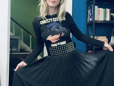 Christy Costello Upcycled Panther Black UniQlo Maxi Dress