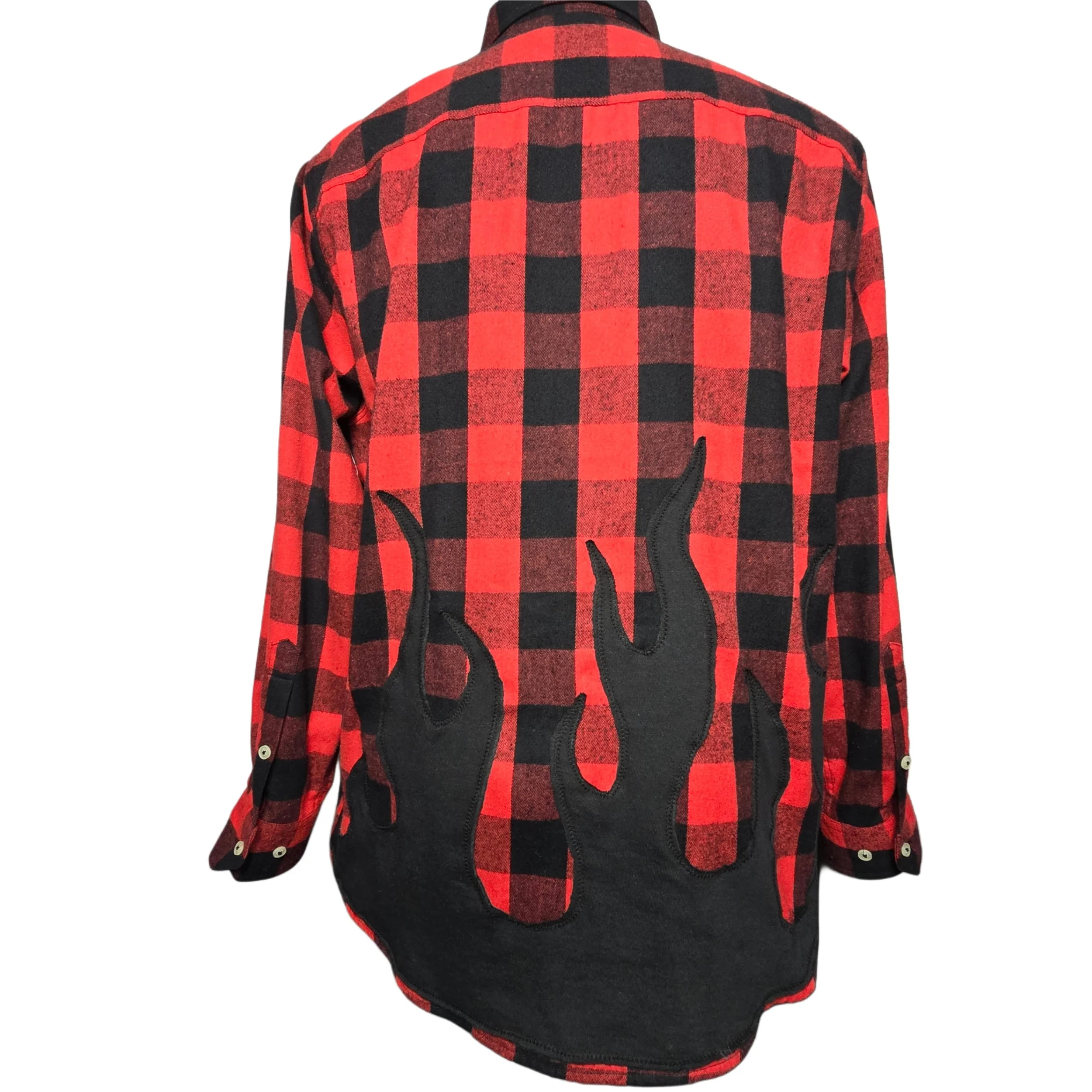 Upcycled Flame Accent Flannel