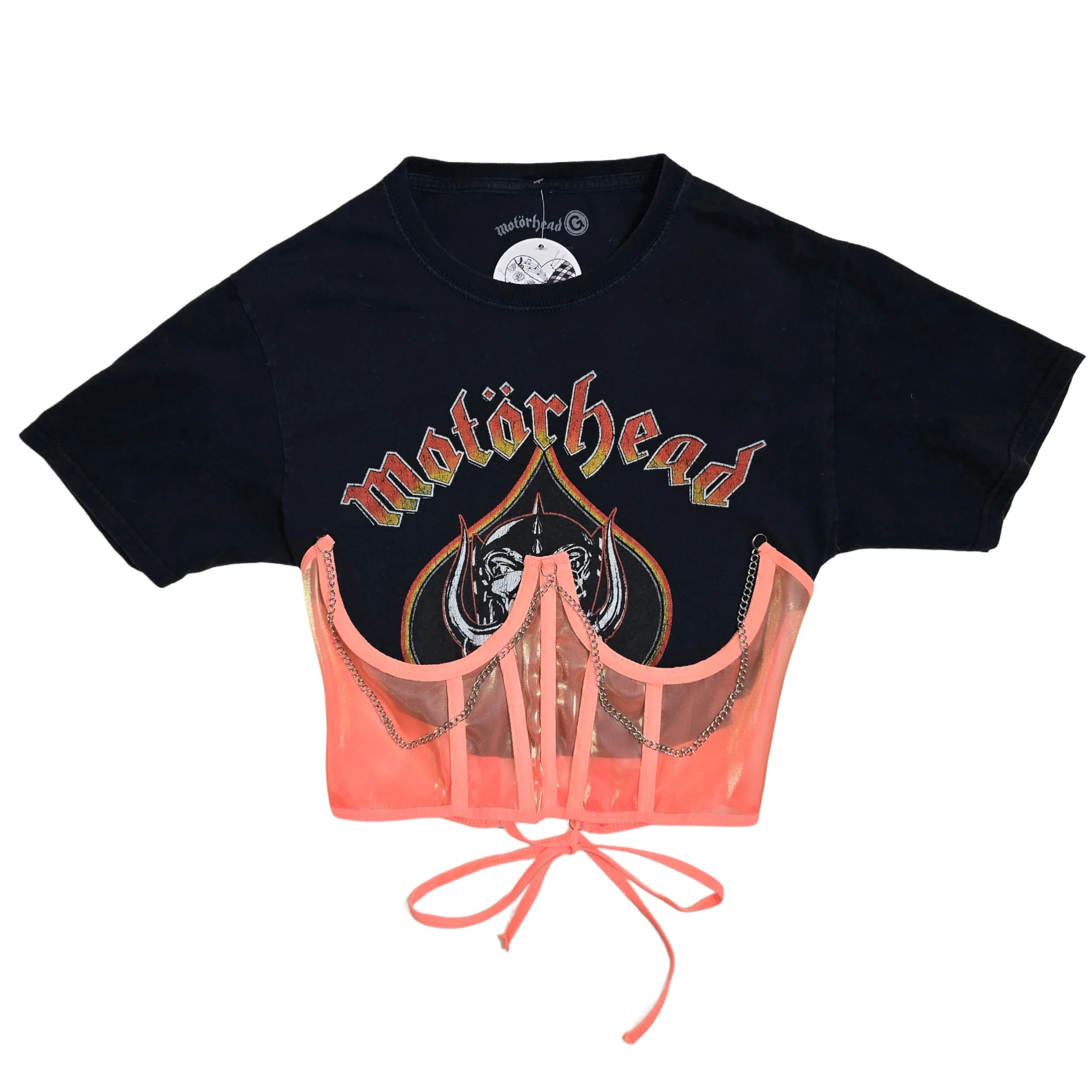 Upcycled Motorhead Corset Band Tee