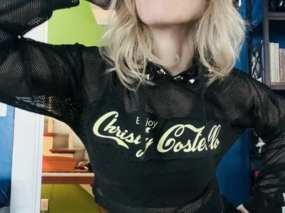 Christy Costello Upcycled Hooded Mesh Crop Top with Studs