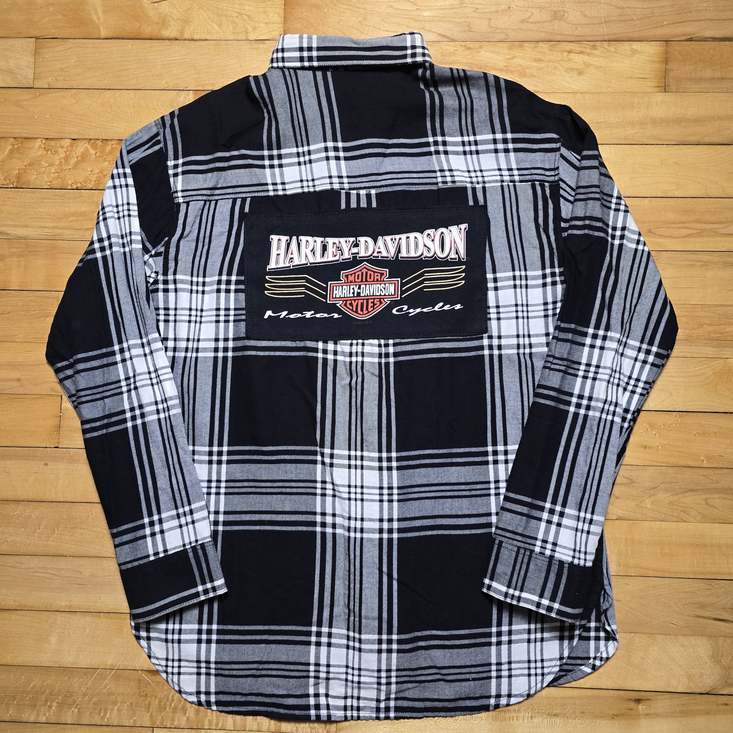 Harley Davidson Femme Cut Plaid Button-Up