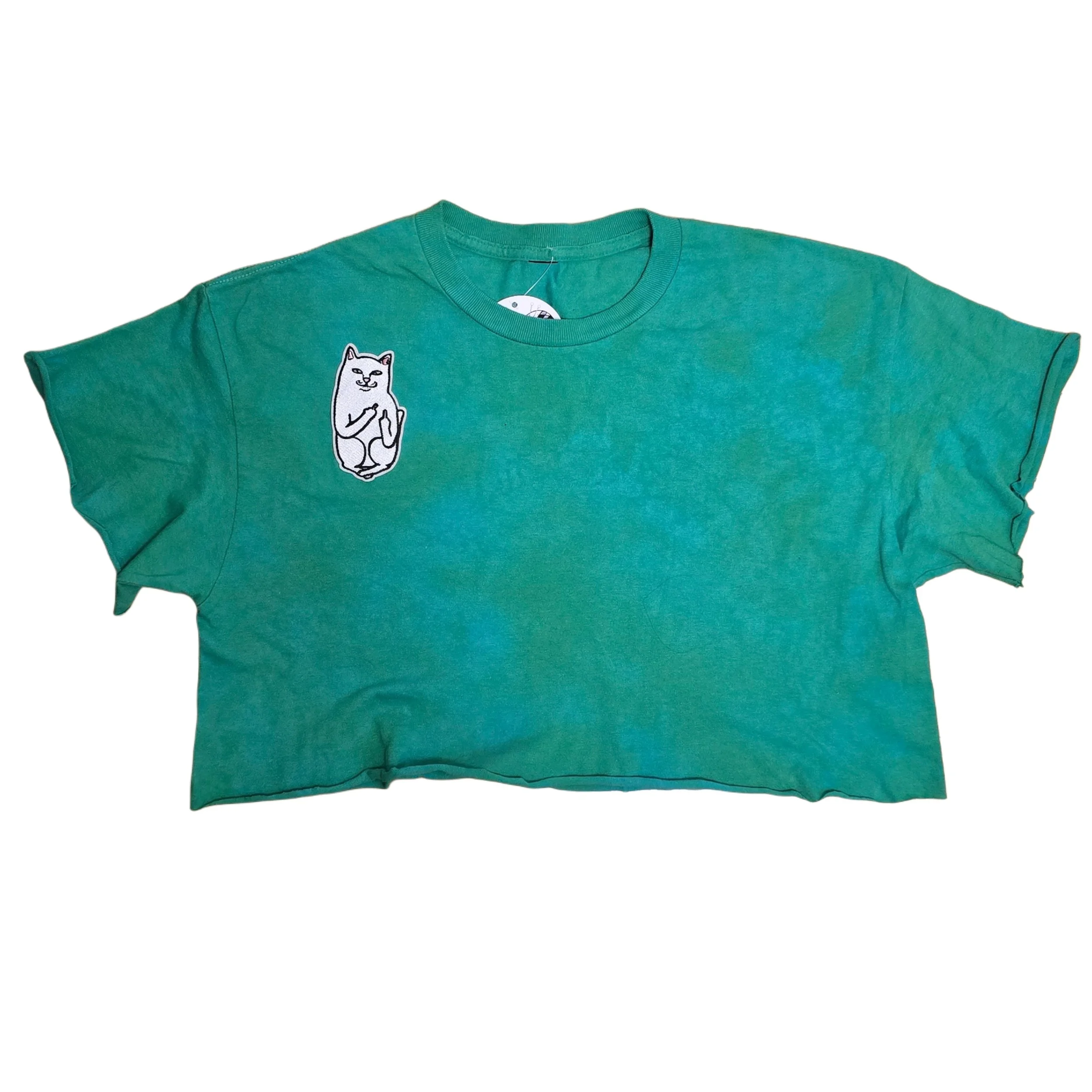 Dyed Cat Patch Crop Top