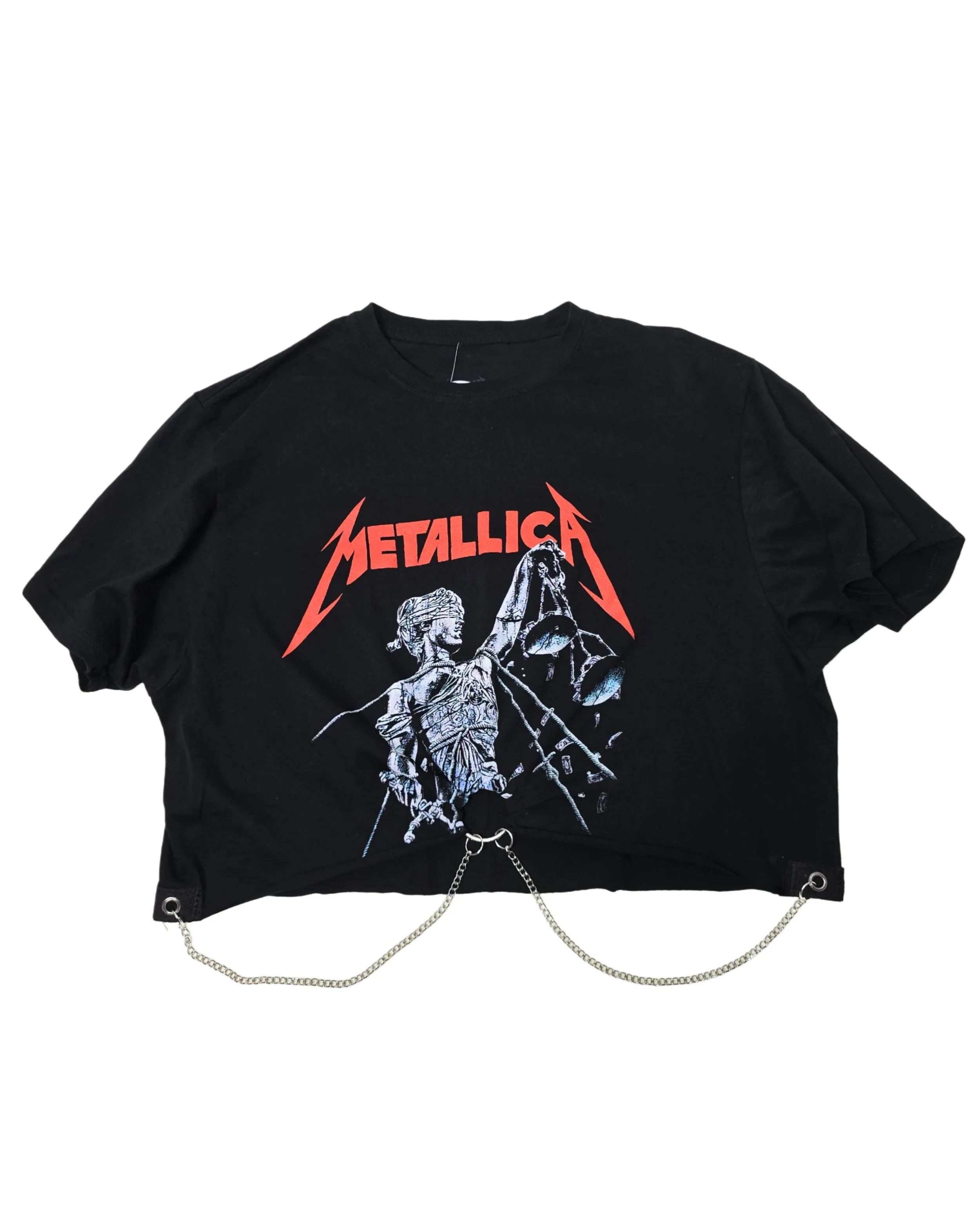 Upcycled Metallica O-ring Chain Top