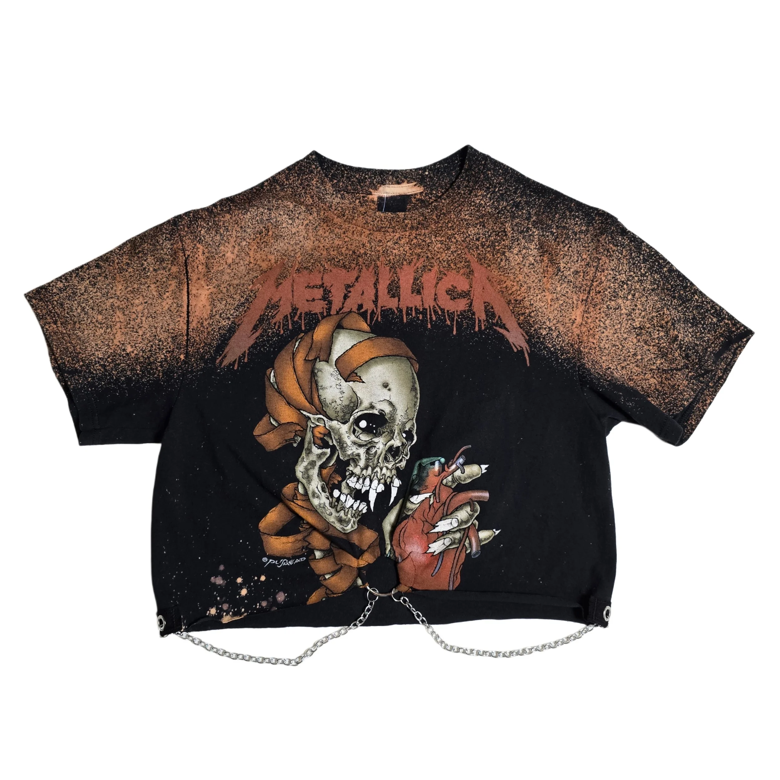 Bleached Metallica O-ring Chain Top