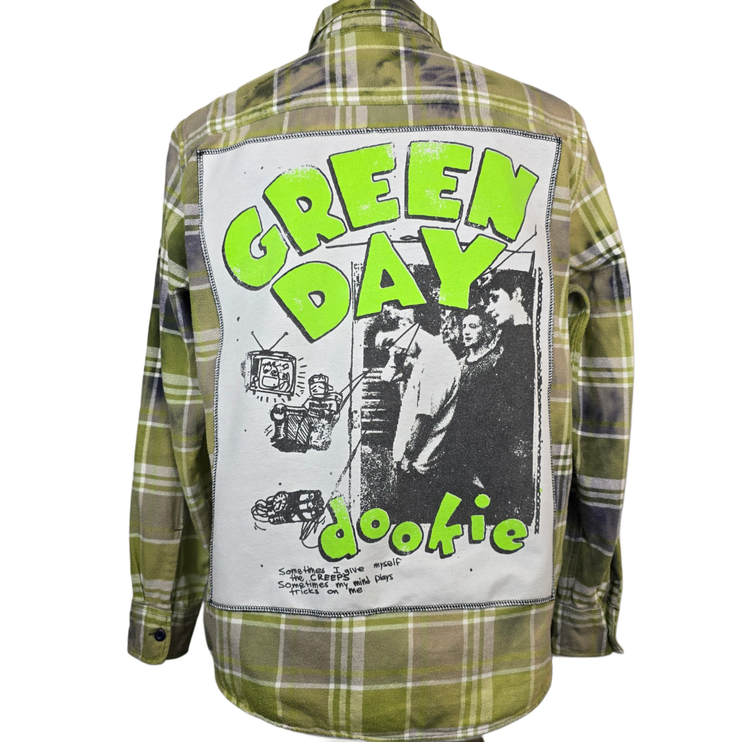 Hand Dyed Green Day Flannel