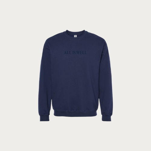 ALL IS WELL Embroidered Crewneck Sweatshirt