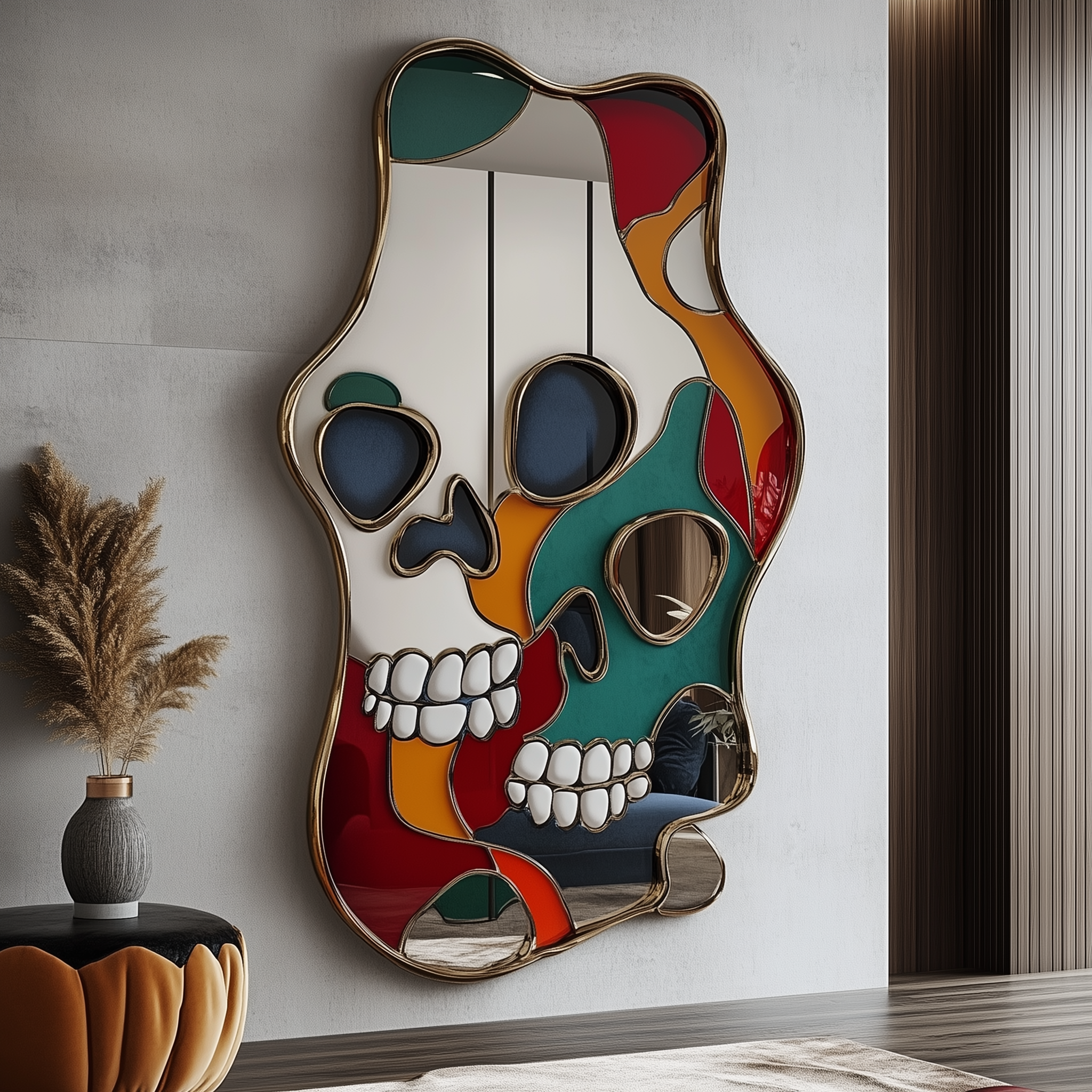 shiny_bonez_a_high-end_luxury_mirror_with_a_cartoony_Mexican_sk_1800fb73-ed7a-4b3b-91ce-830d7d52cb0e.png