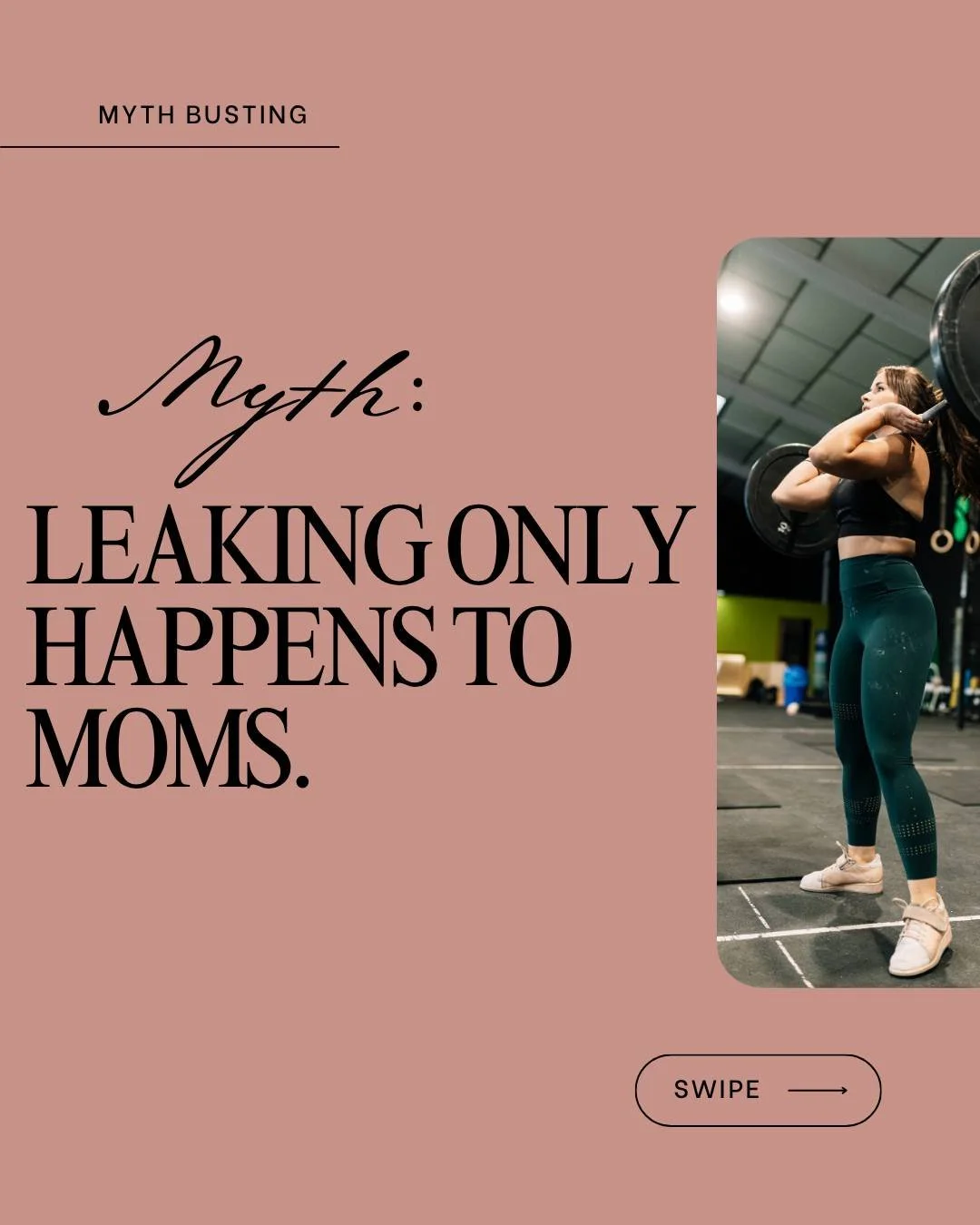 Myth: leaking is just a mom thing.

It isn't.

Leaking shows up in CrossFit athletes who've never been pregnant. In high school athletes. In runners in their 20s. In women lifting heavy in perimenopause. In the seasoned dancer, the new lifter, the wo
