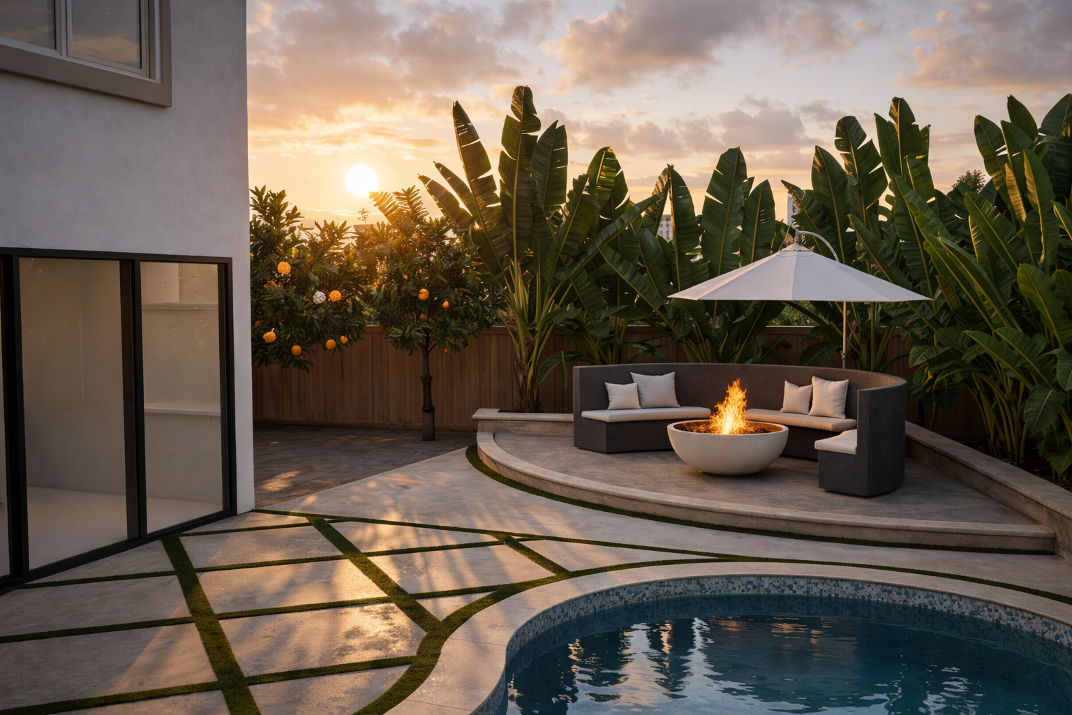 3D Fire pit and Turf Design 