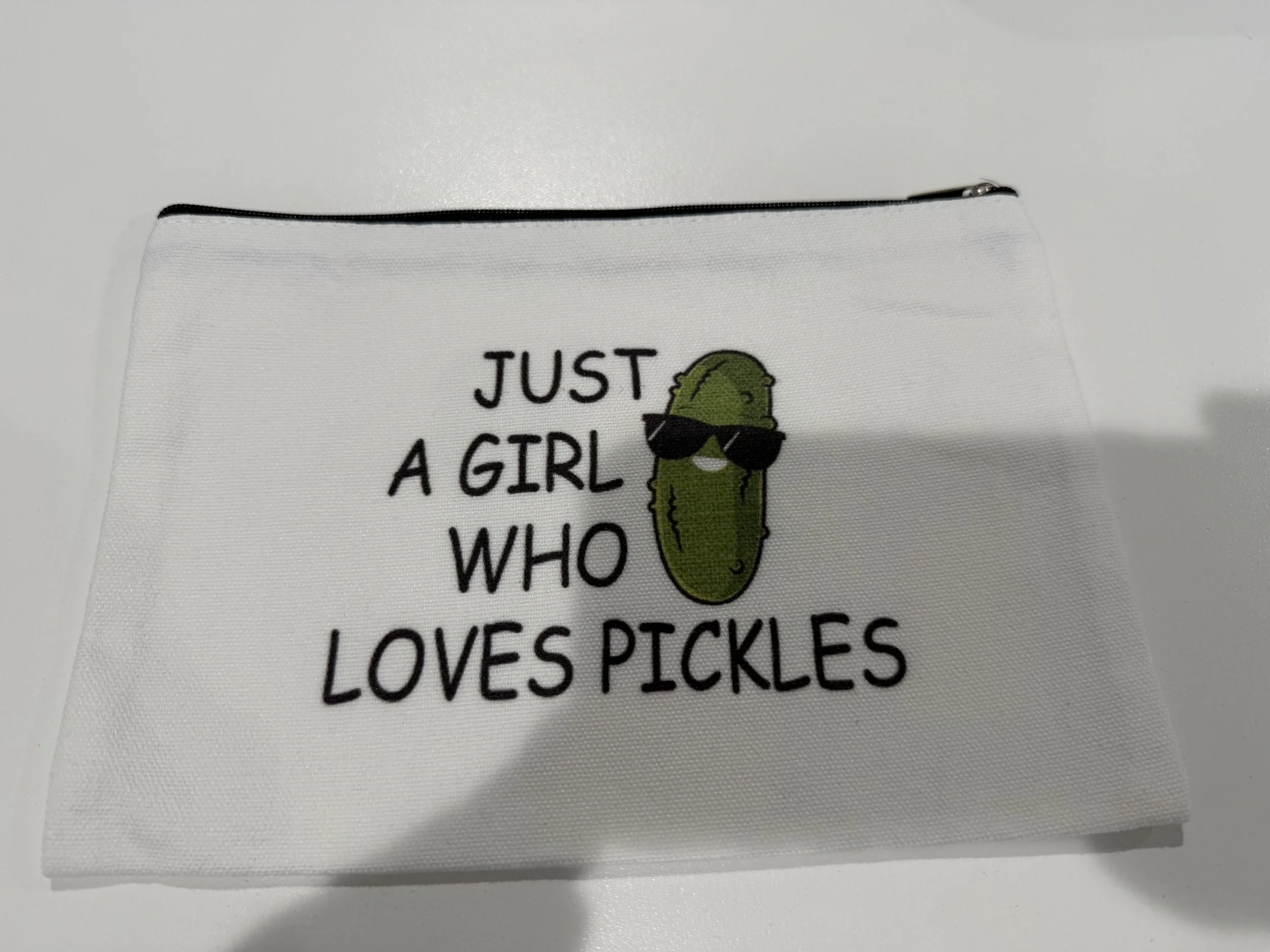 Just a Girl Who Loves Pickles Makeup Bag