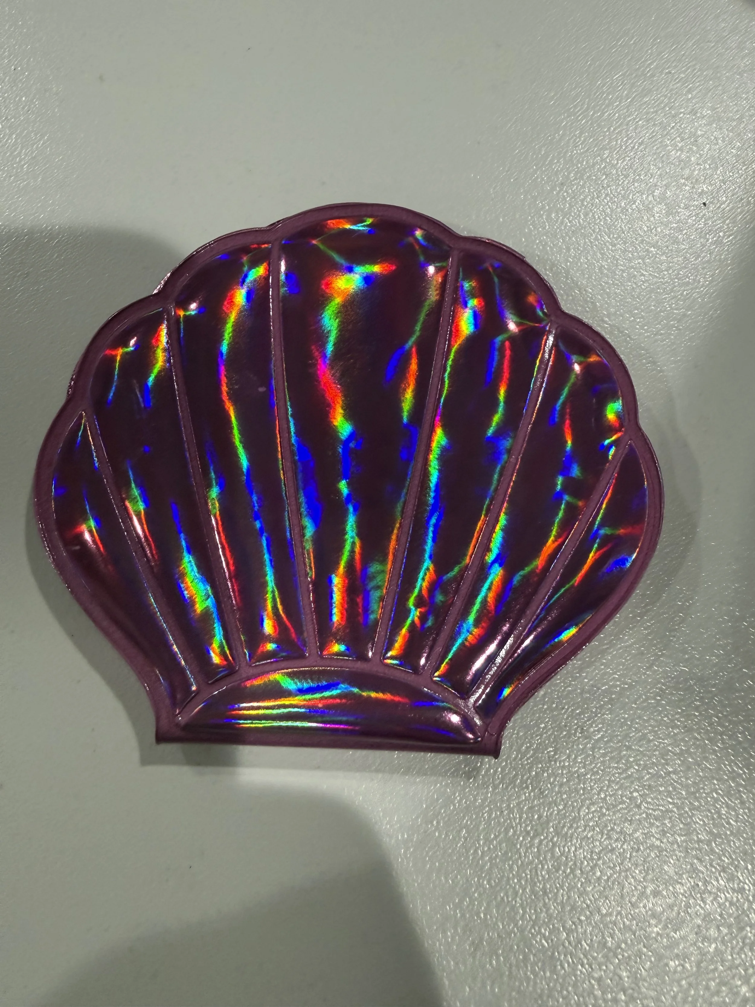 Seashell makeup mirror