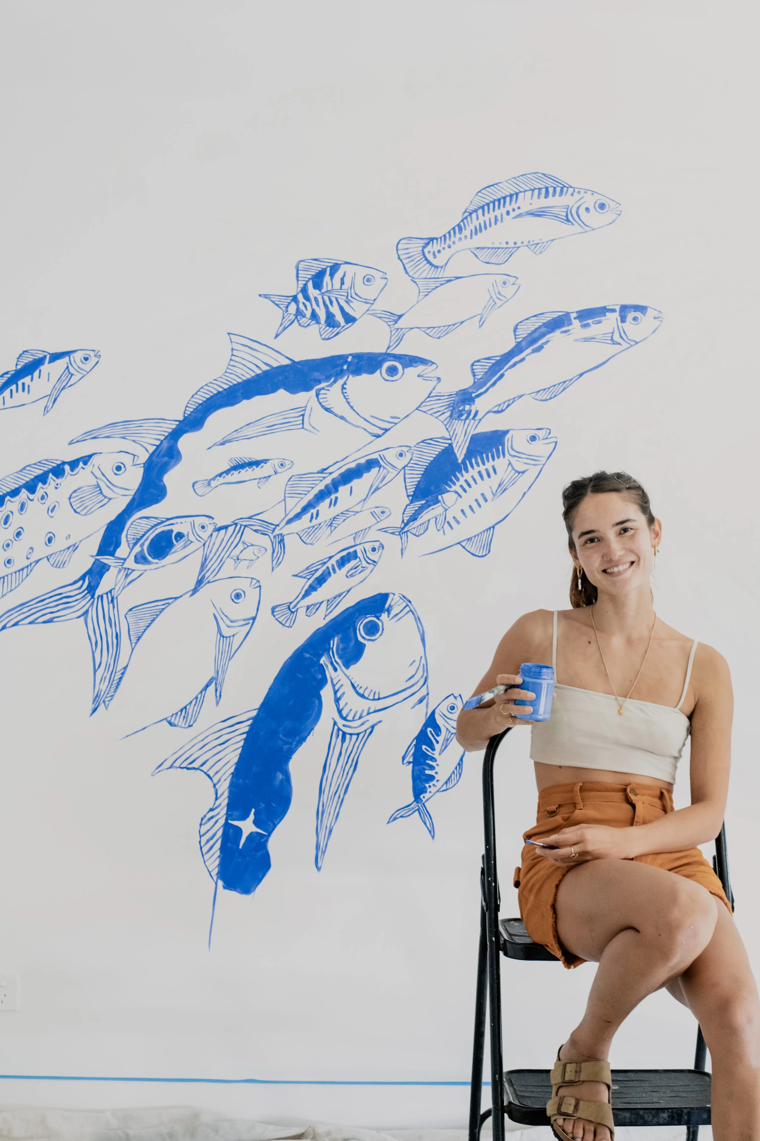 Branding shoot x Em Niwa muralist