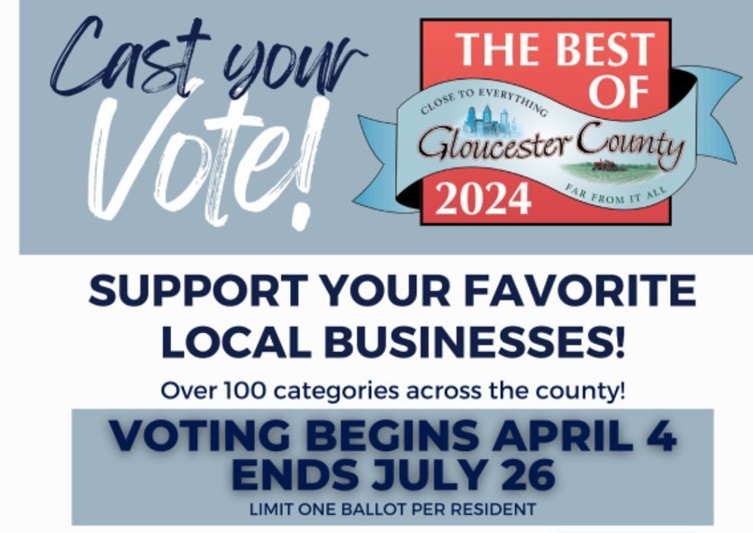 Voting is open for the Best of Gloucester County 2024!!

Please vote for me by using the link below (and have others in your house vote too 😉)! You do not need to live in Gloucester County to vote!

https://www.gcbestof.com/

My section is on  Page 
