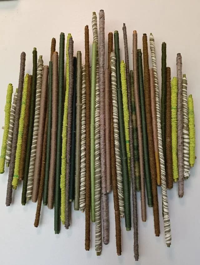 Green Poles By Jeanette Carter