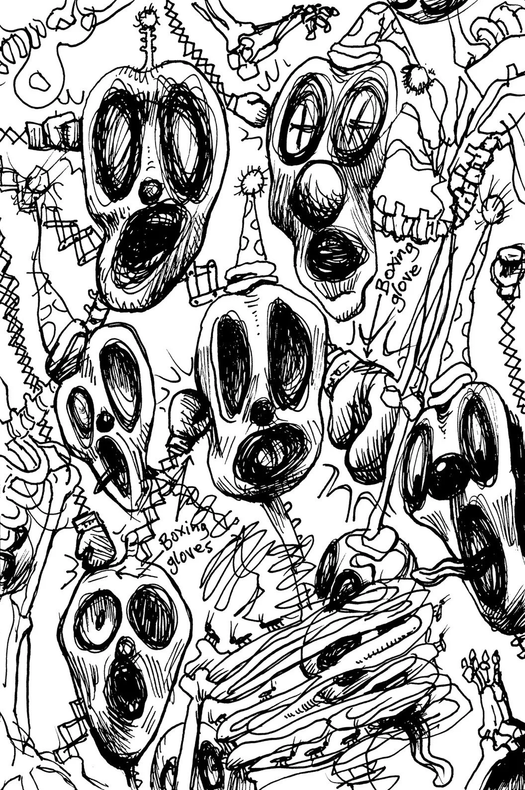 Creepy Skeleton Clown