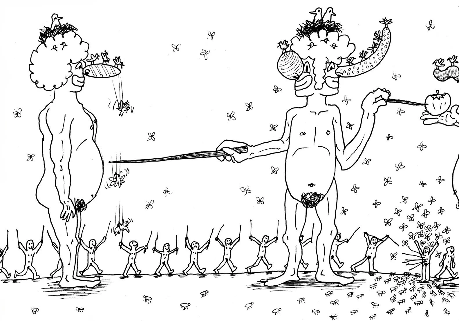 Clown And Pointy Sticks