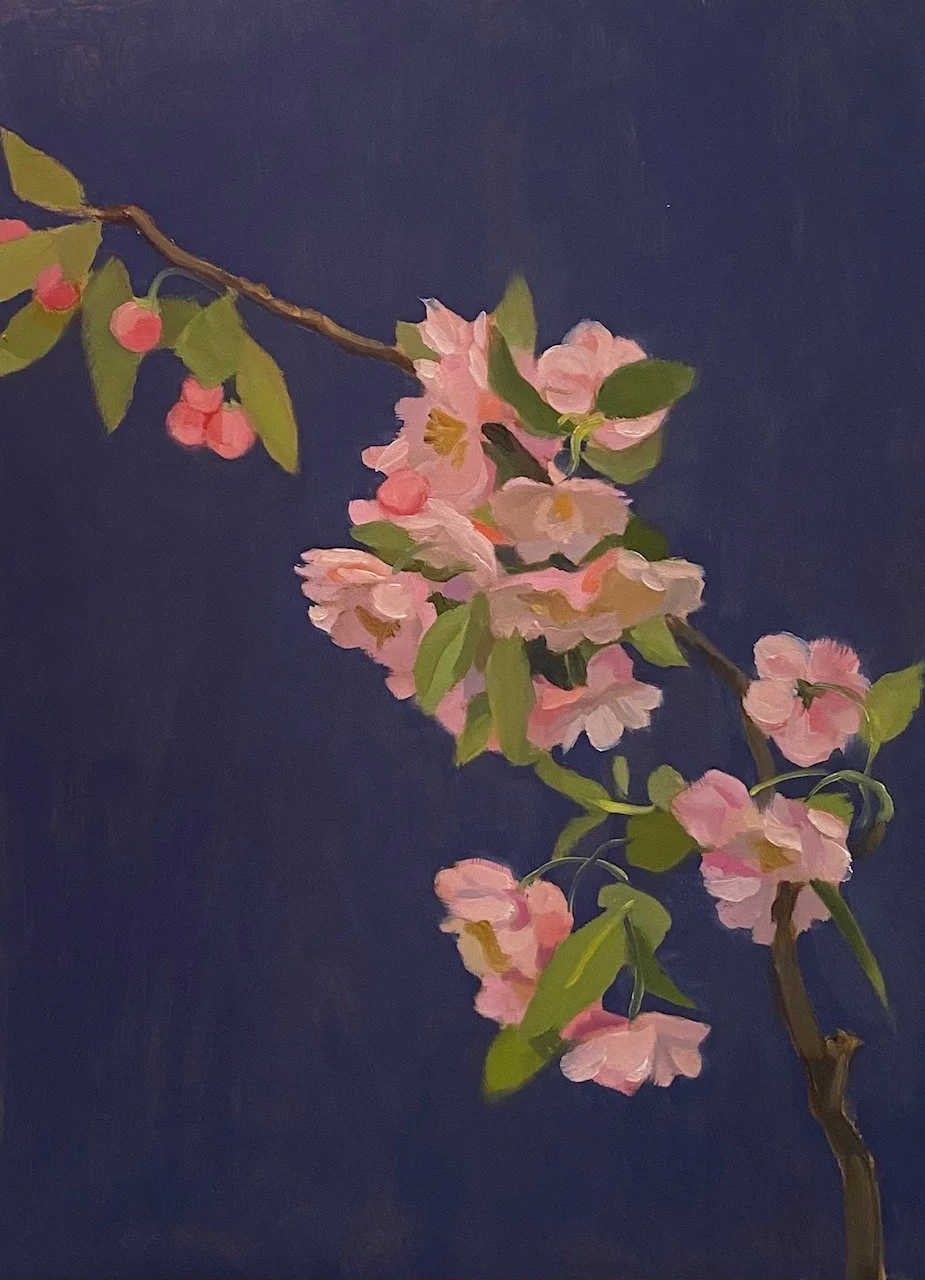 Pink on NavyBlue (Crabapple)