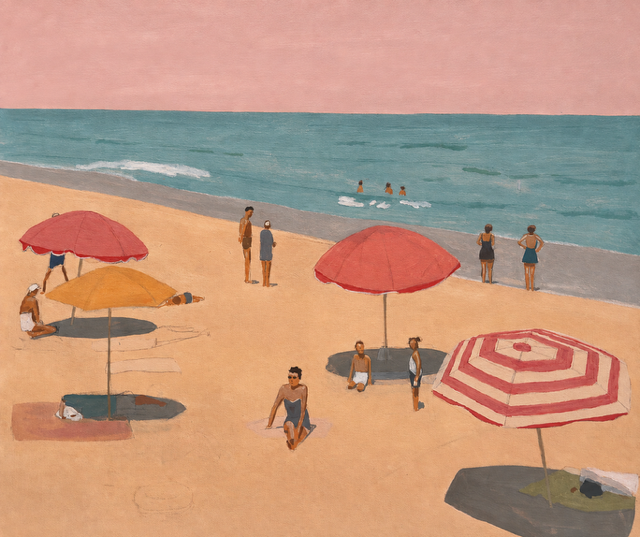 Beach Figures Umbrellas
