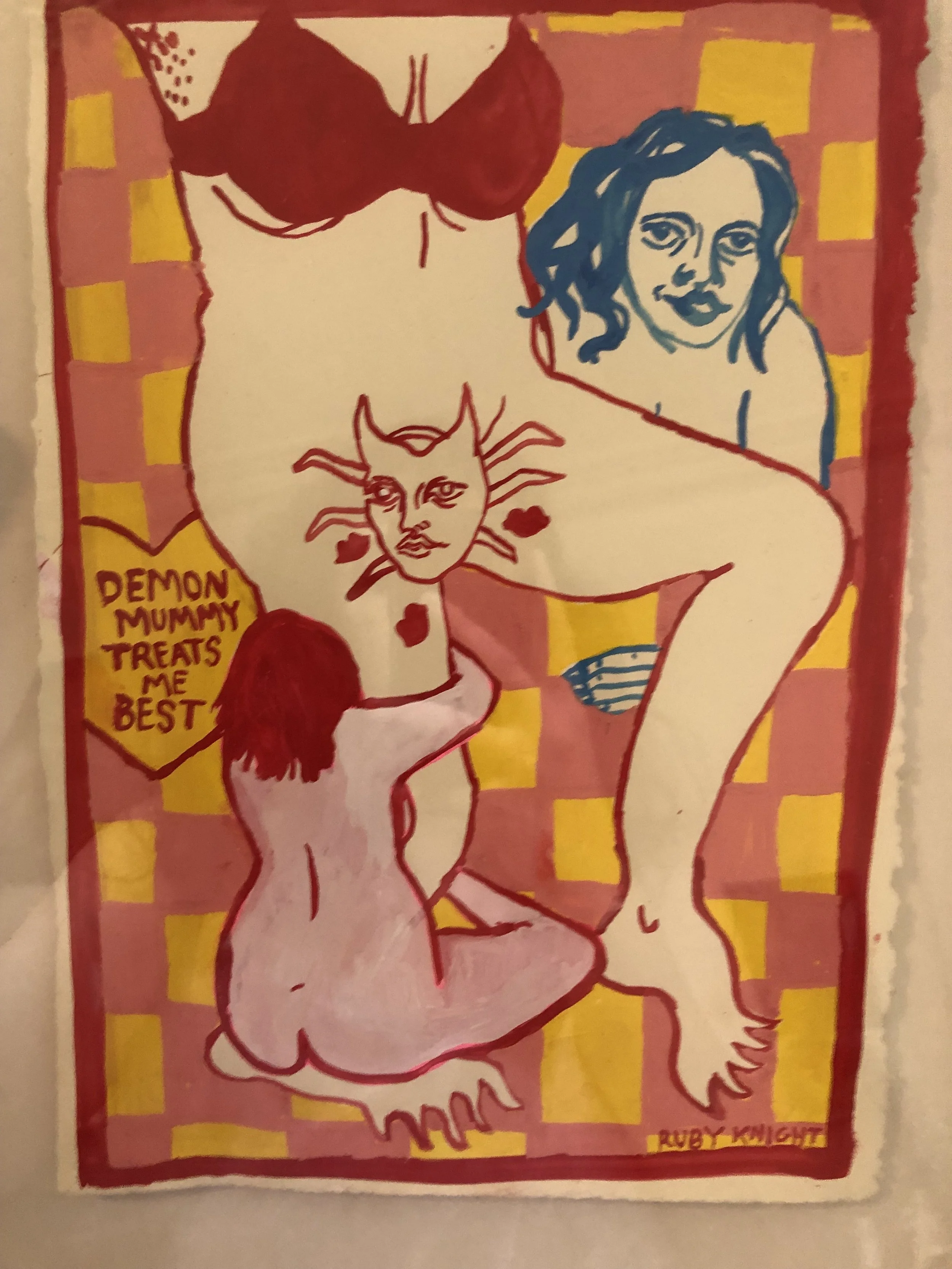 Demon mummy treats me best (made this for a magazine. Can’t remember my thinking. I think I was trying to be funny as usual and it falling flat as just awkward.)