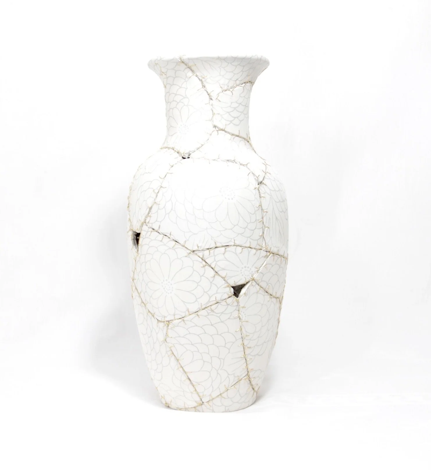 Textile Kintsugi - Camillias by Tamara Russell