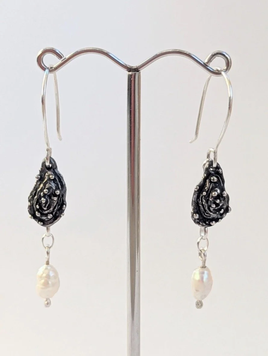 Oyster & Pearl Earrings