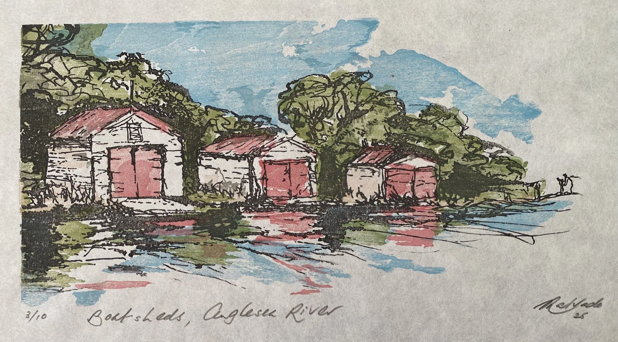 Boatsheds, Anglesea River By Neil Salvado