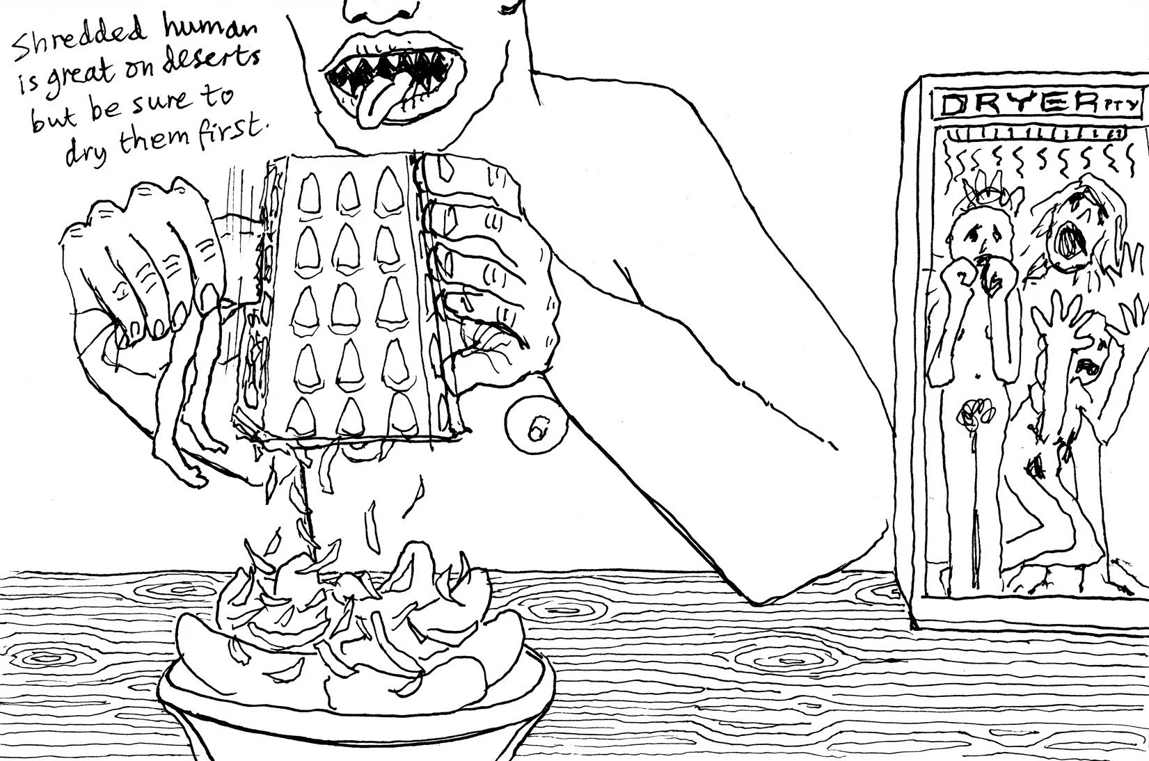 Shredded Human Is Great On Desserts