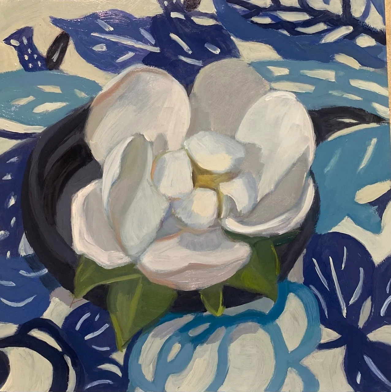 Magnolia on Japanese Cloth  No 2