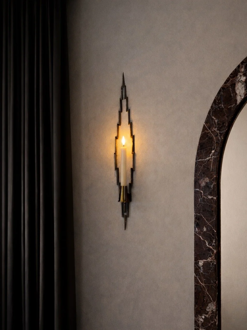 Vertical Flame Wall Sconce