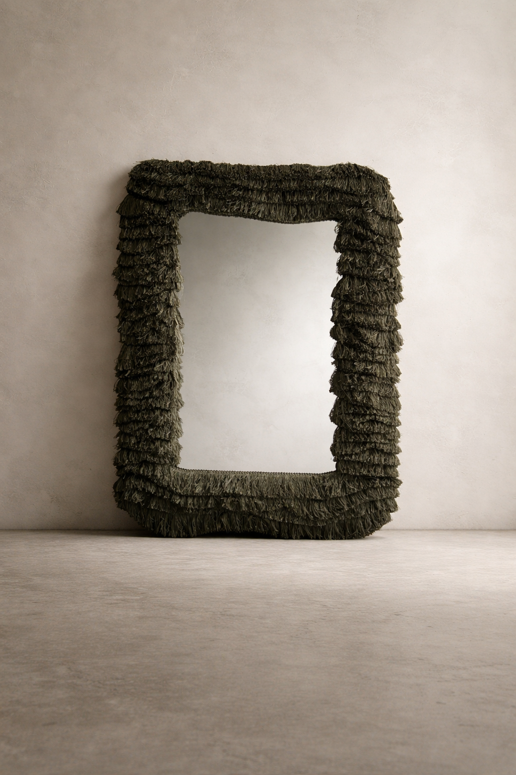 Olive Fringe Mirror