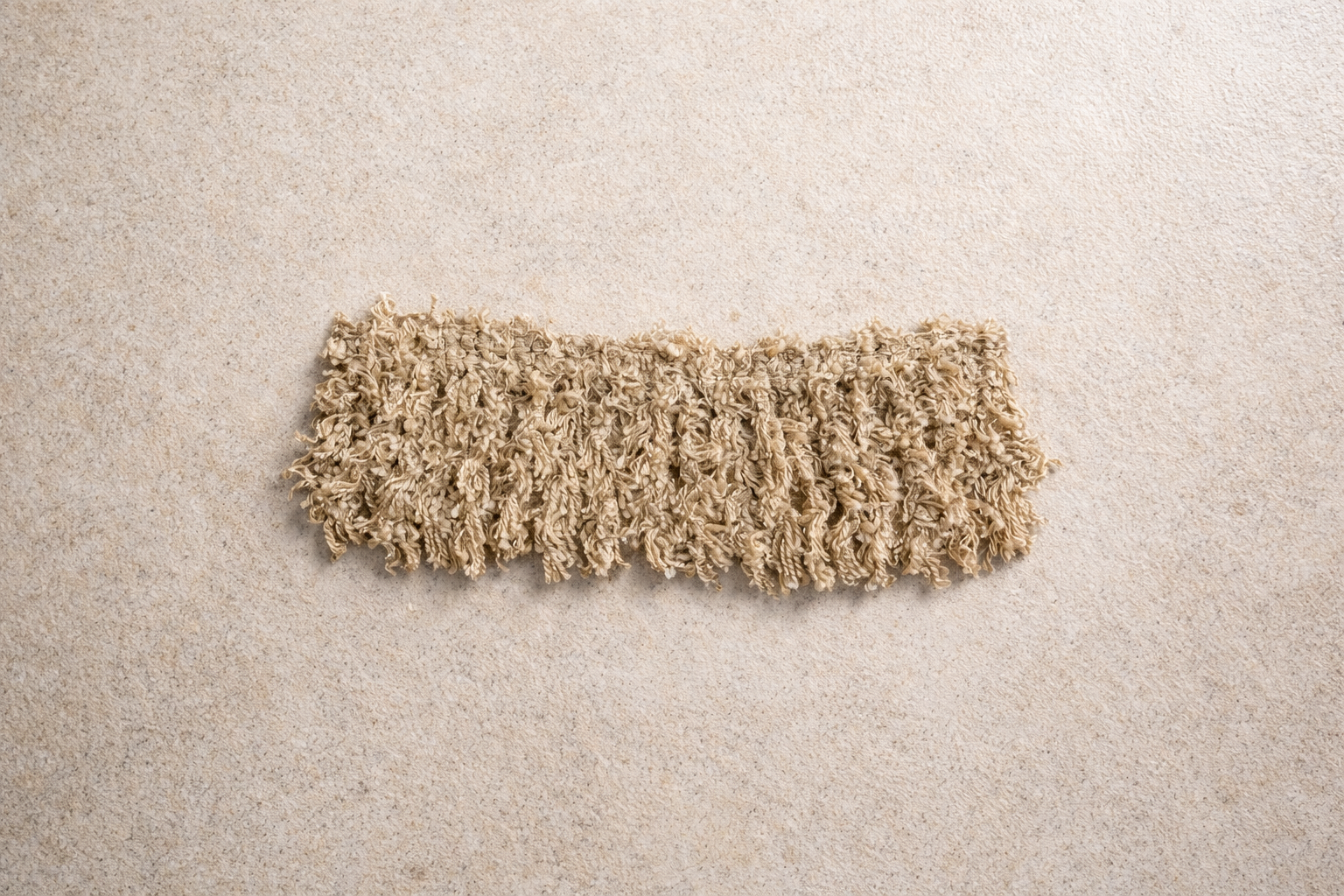 Close up of Soft Moss Shag Fringe Teddy Stool Amber Renee Hansen