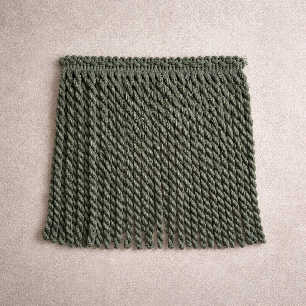 Fringe Detail of Forest Shadow for Tissue box cover by Amber Renee Hansen.