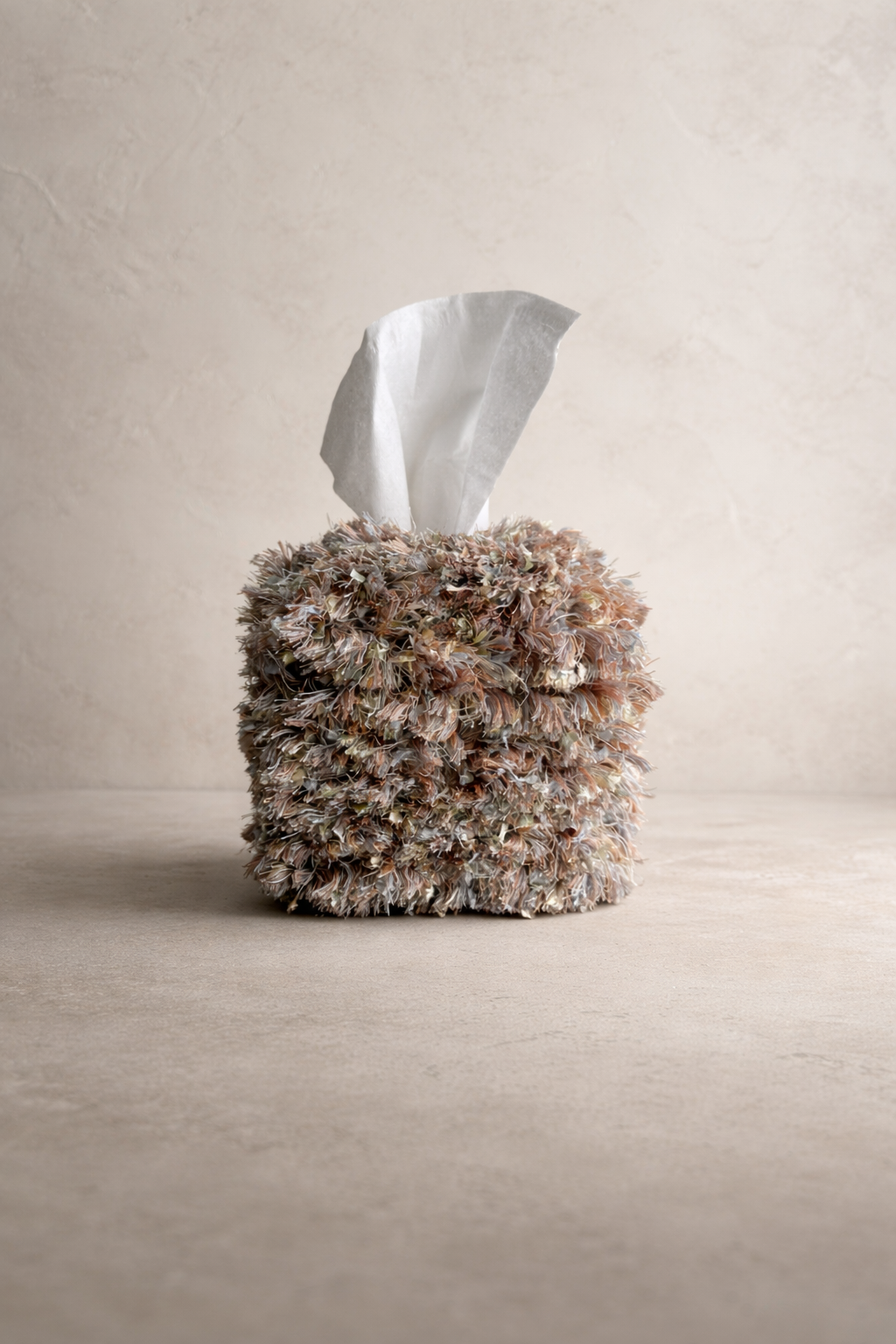 Pastel Fleck Fringe Tissue Box Cover