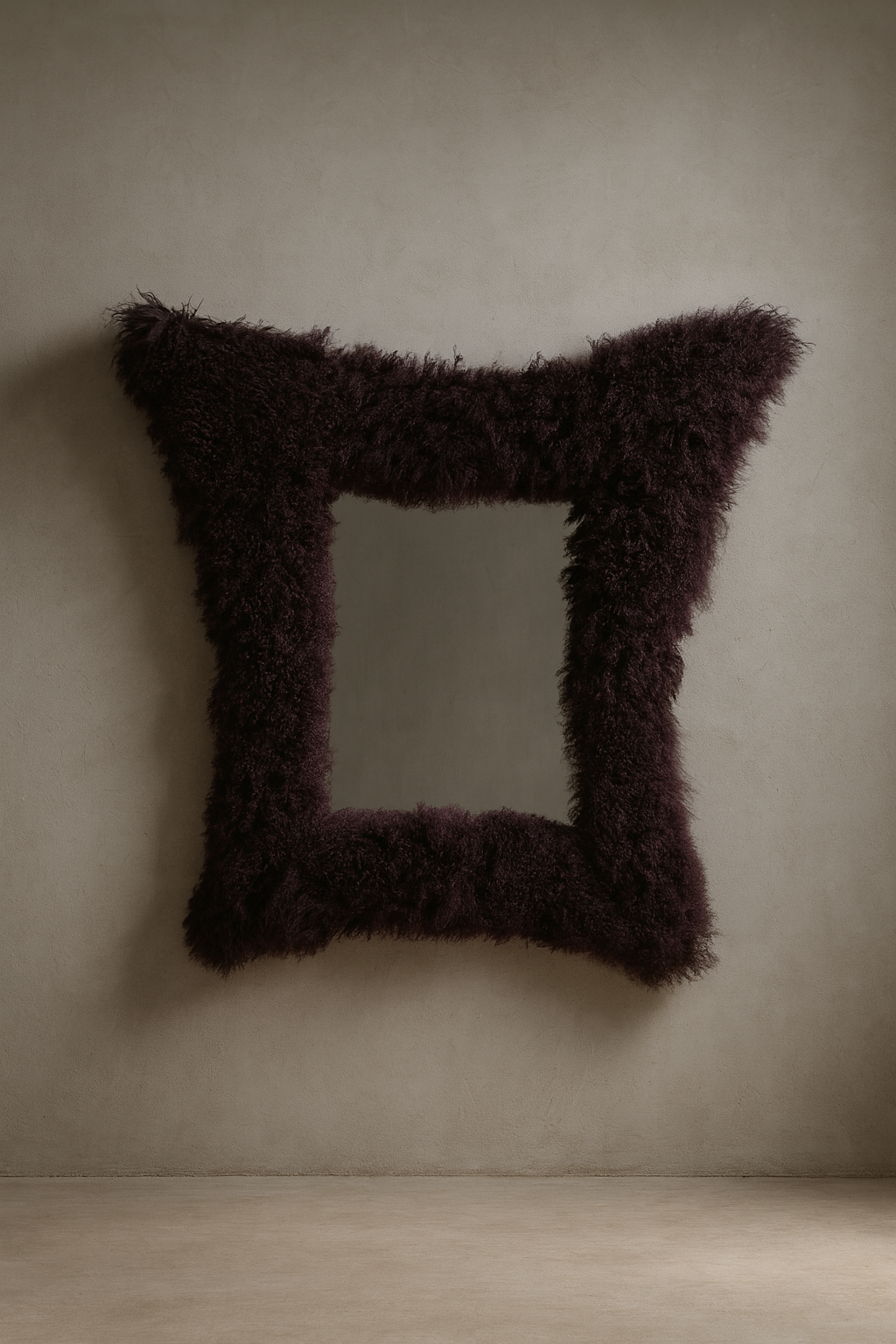 Monolith Mongolian Lamb Sheepskin Mirror