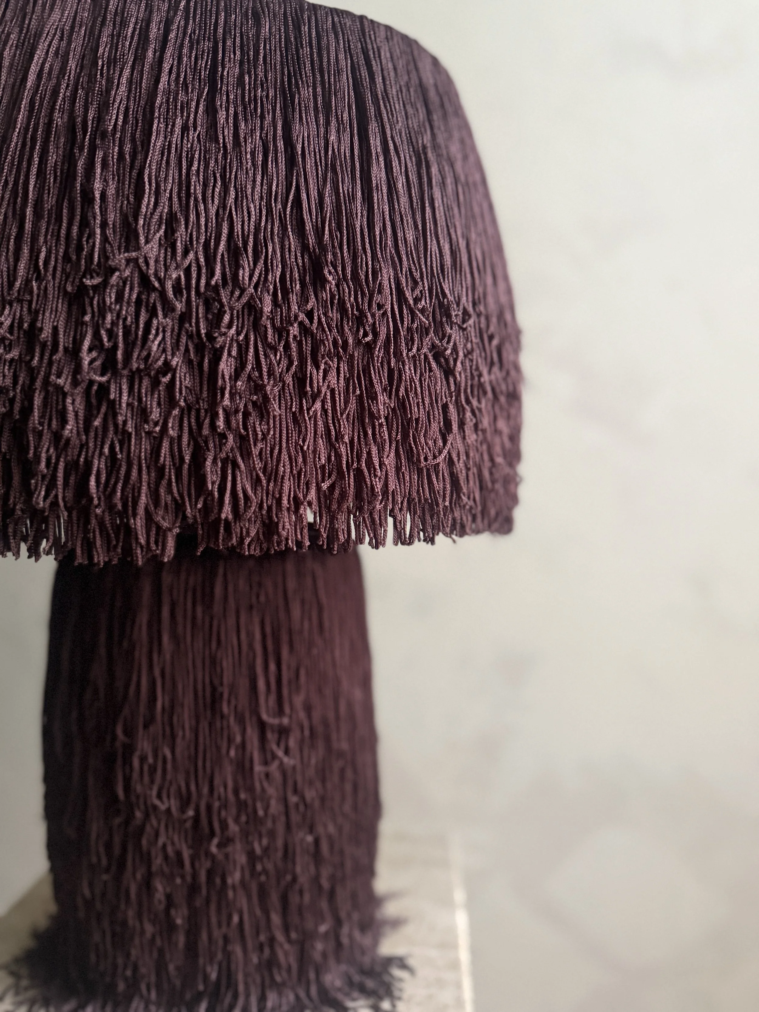 Bordeaux Noir Fringe Spill Table Lamp