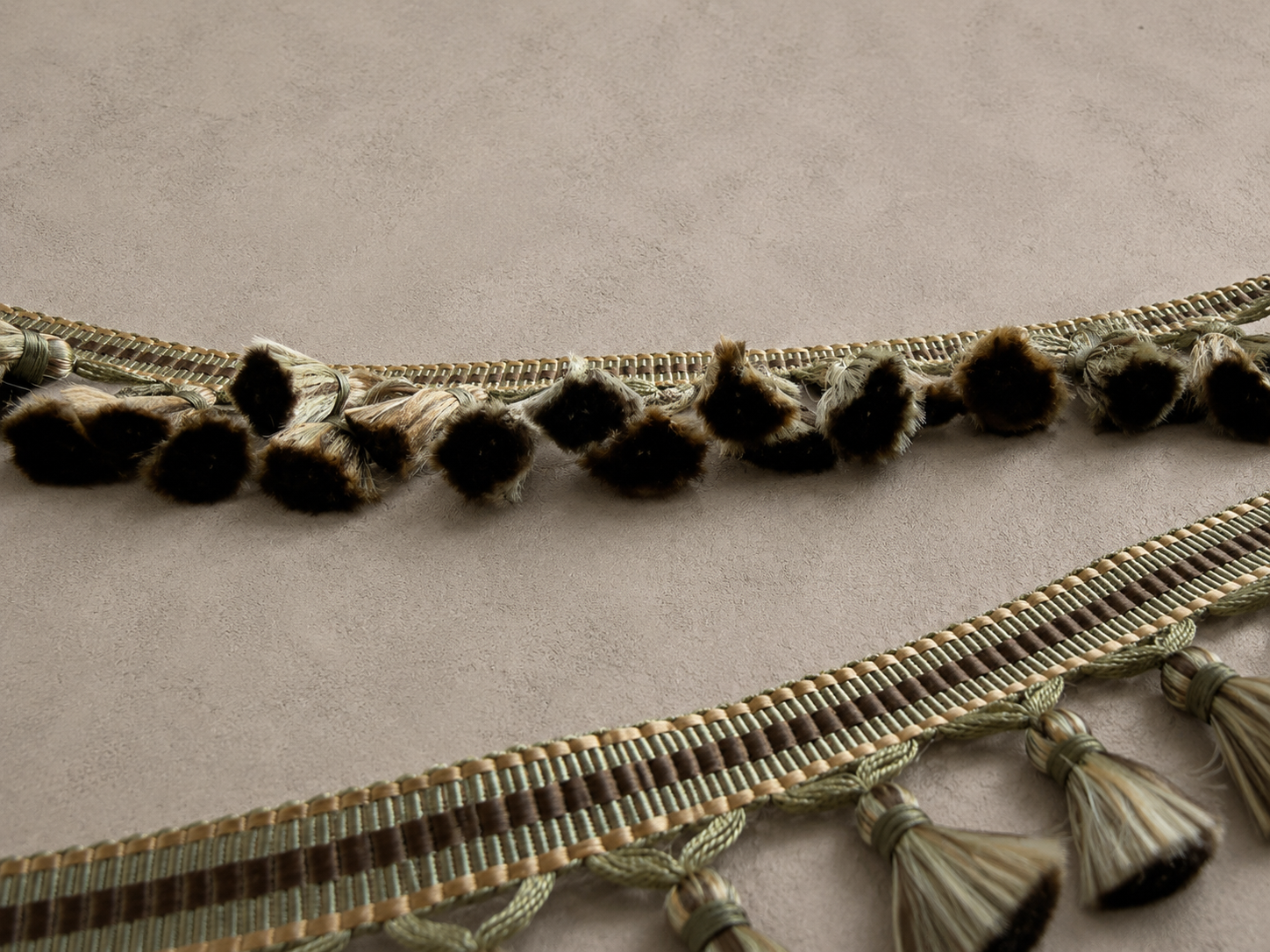 Silver Sage & Shadow Tassel Tissue Box Cover featuring layered iridescent silver sage tassels with a dark shadowed underside by Amber Renee Hansen.