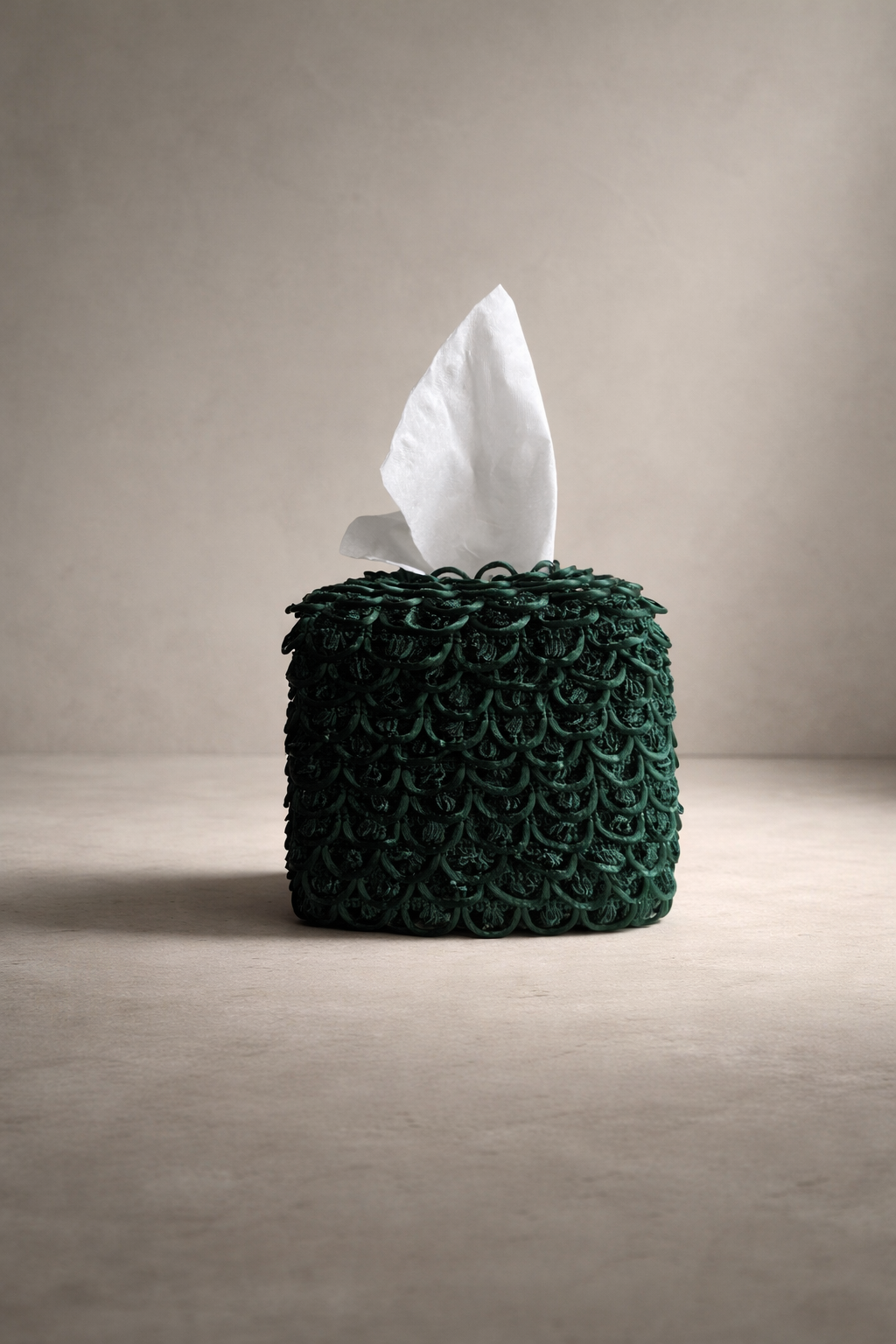 Emerald Scale Tissue Box Cover