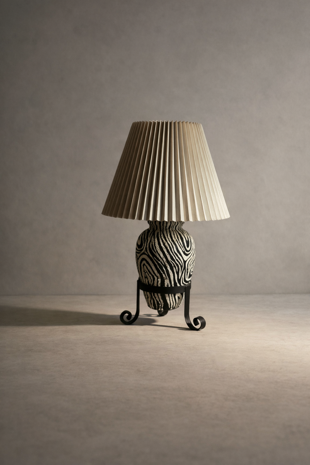 Fluidity Lamp with Pleated Shade