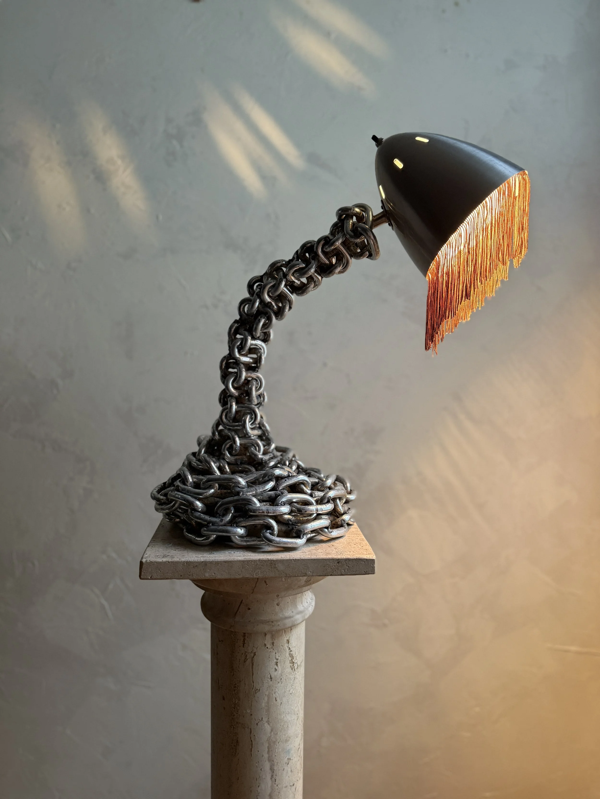 Flex Pix Chain Table Lamp with adjustable chain silhouette