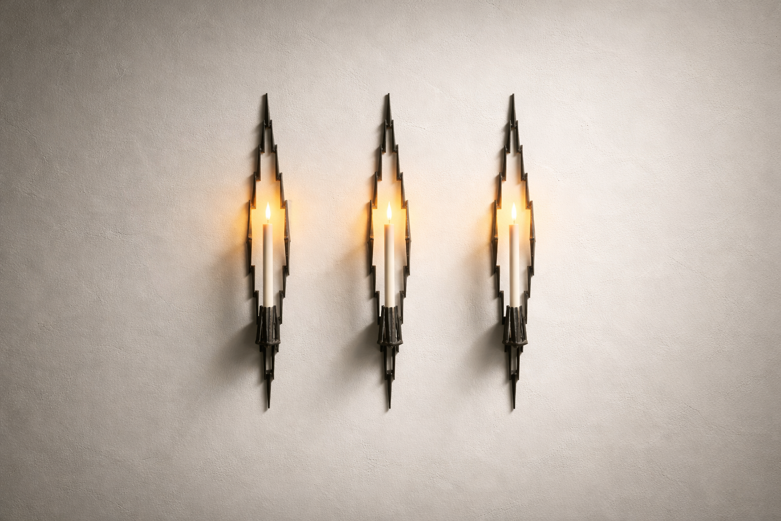 Vertical Flame Wall Sconce