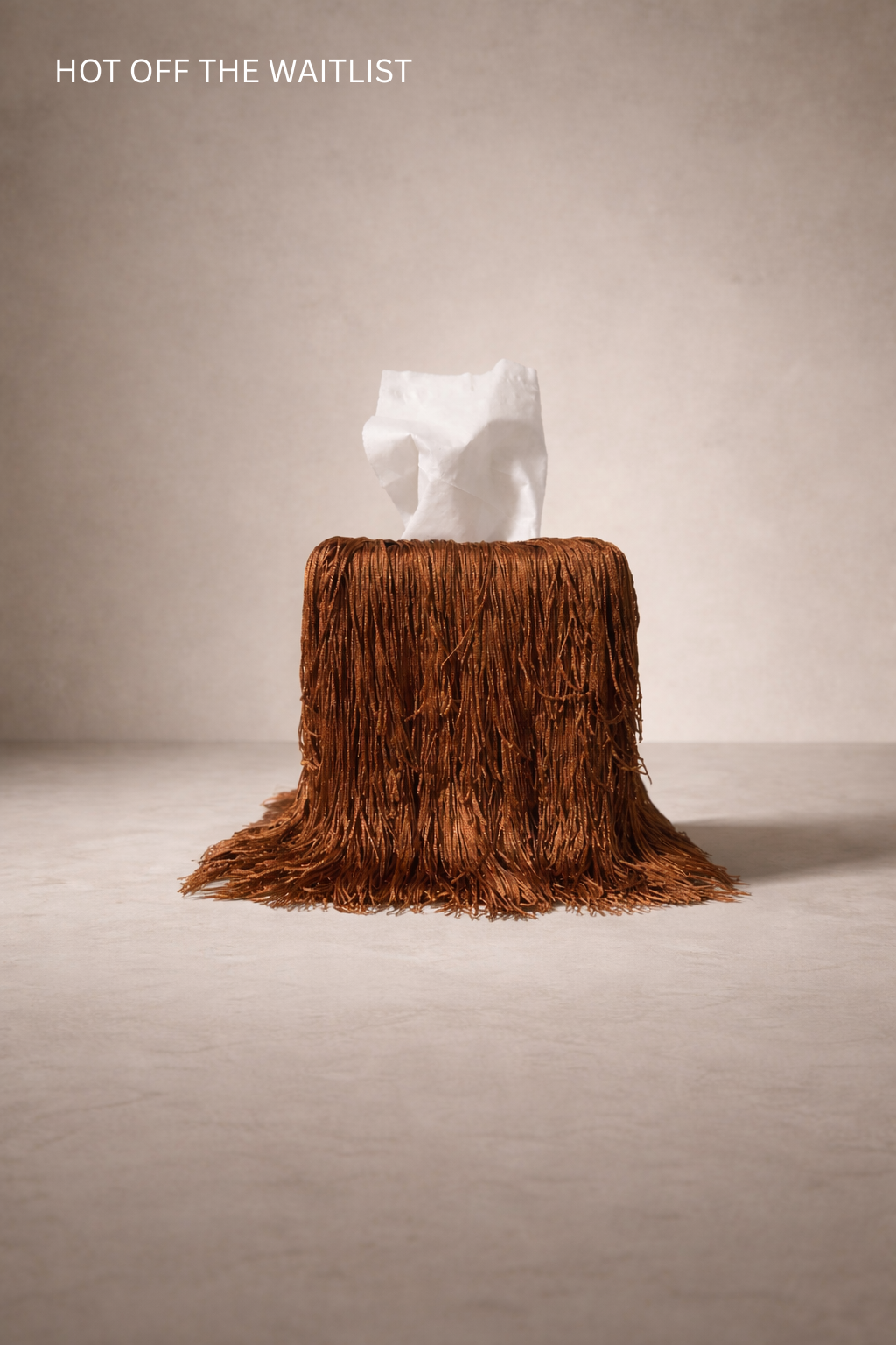Cayenne Fringe Tissue Box Cover Spill Edit