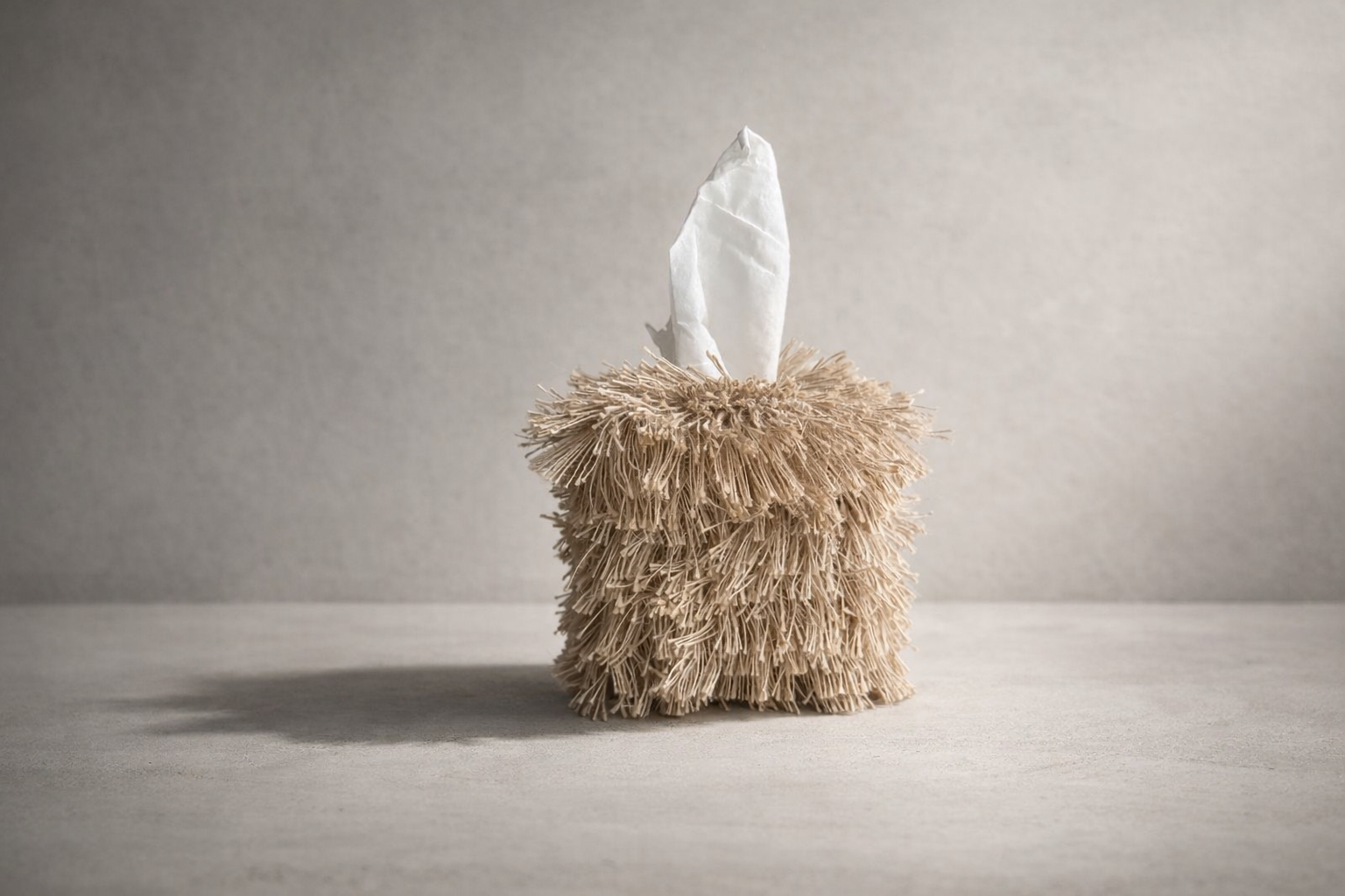 Wind-blown Wheat Fringe Tissue Box Cover