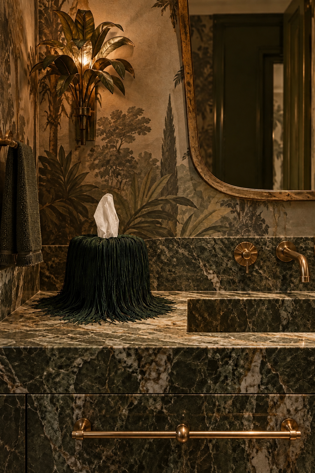 Forest Noir Spill Edit Tissue Box Cover