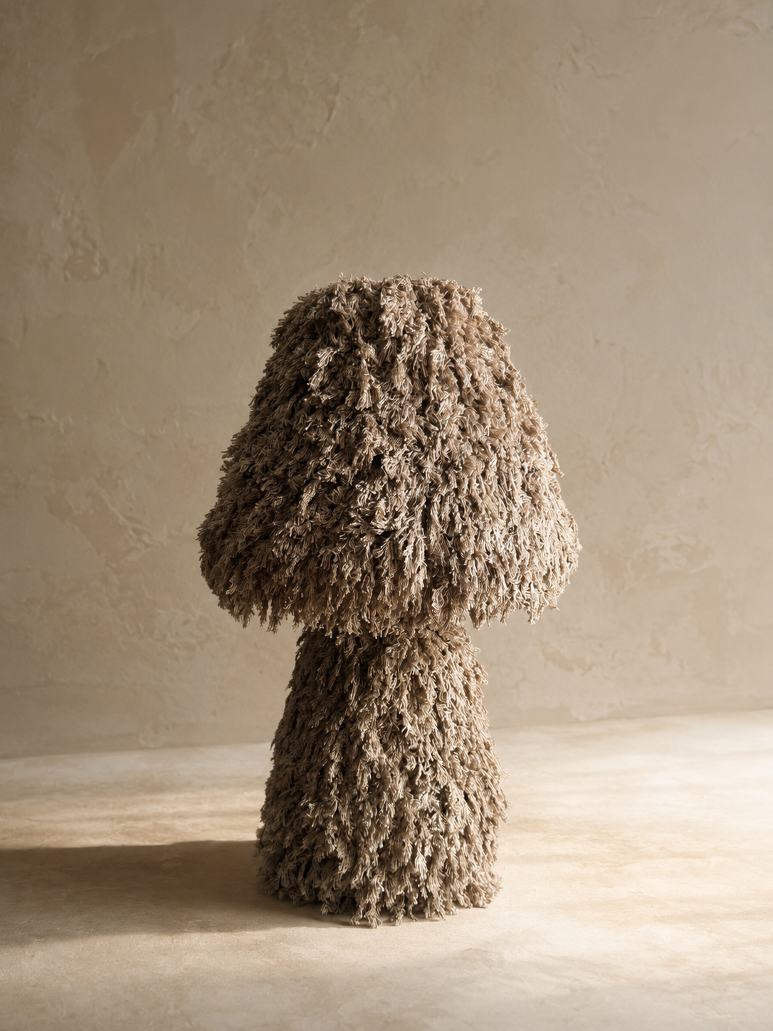 Soft Moss Shag Fringe Lamp