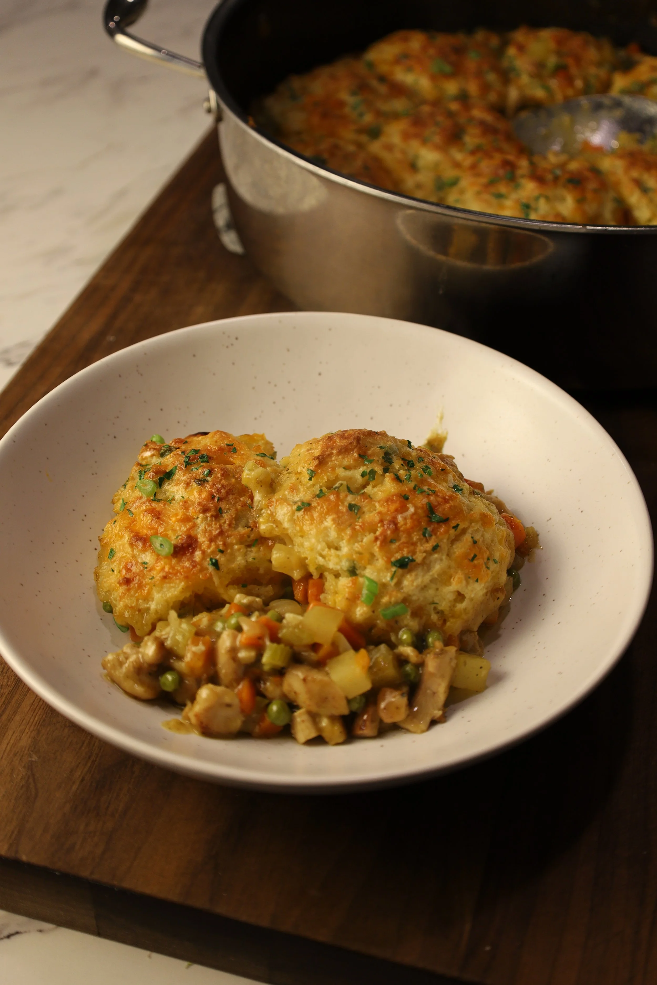 Cheddar Bay Biscuit Chicken Pot Pie