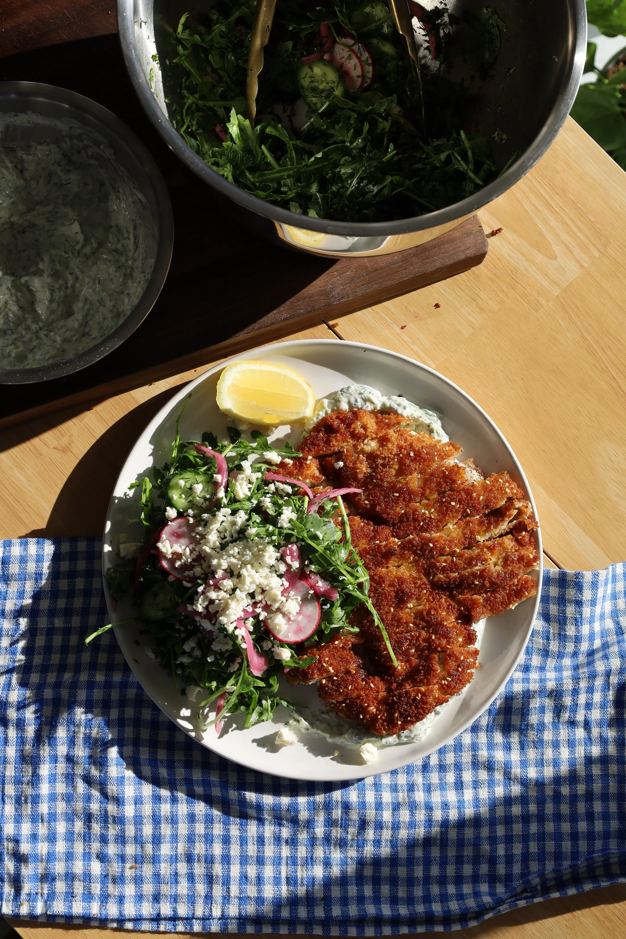 Greek-Inspired Chicken Cutlet Plates